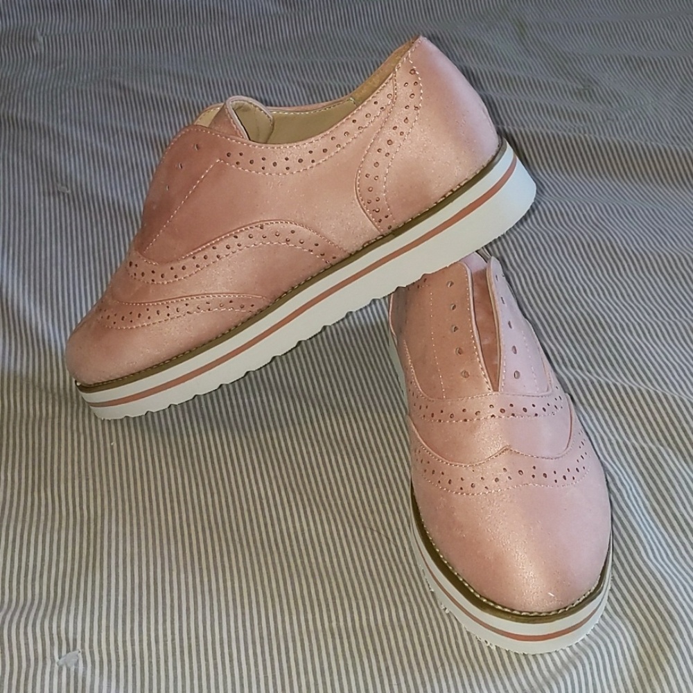 Pink Oxford style shoes
